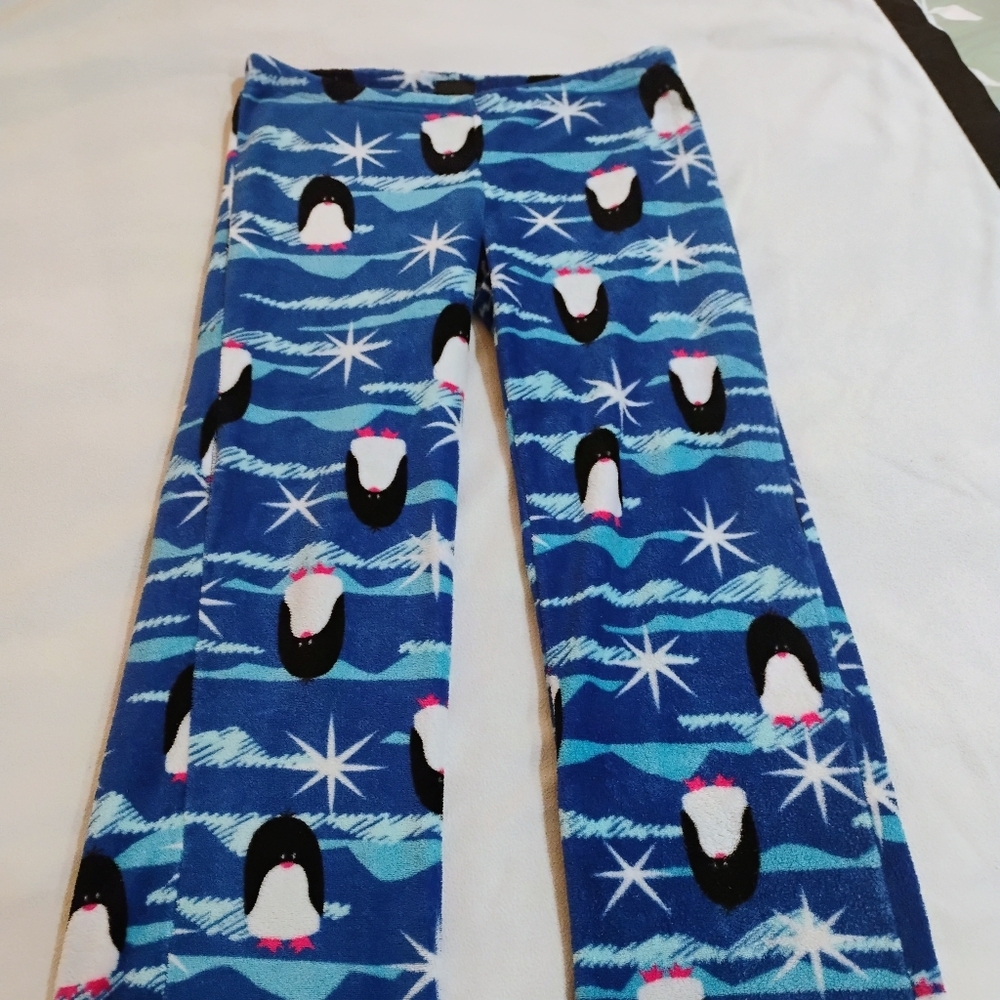 Joe Boxer Blue Penguin Fleece Pajama Pants